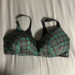 Torrid Green Plaid Dream Wire-Free Bra Size 46DD